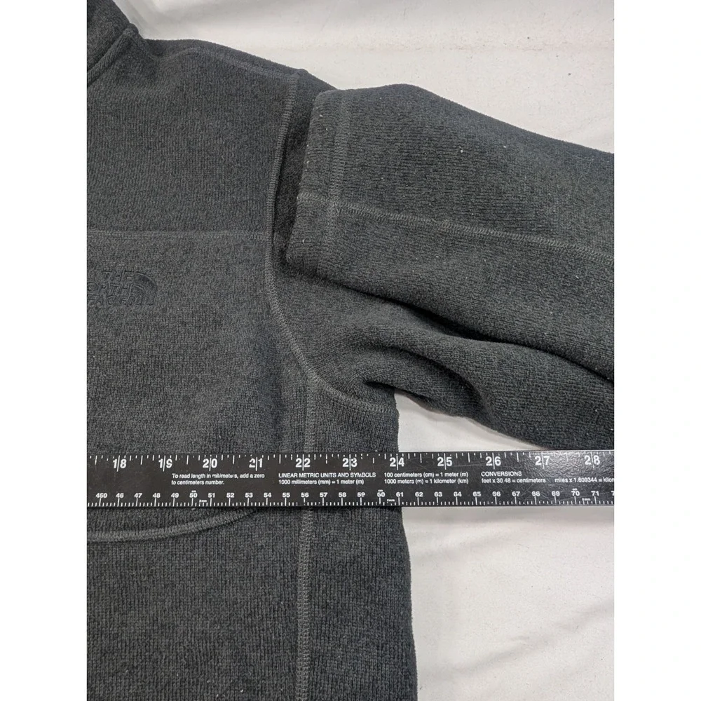 The North Face Mens Dark Grey Gordon Lyons Quarter Zip Fleece Jacket XL